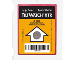进口英文防倾斜标签单角度Tiltwatch XTR