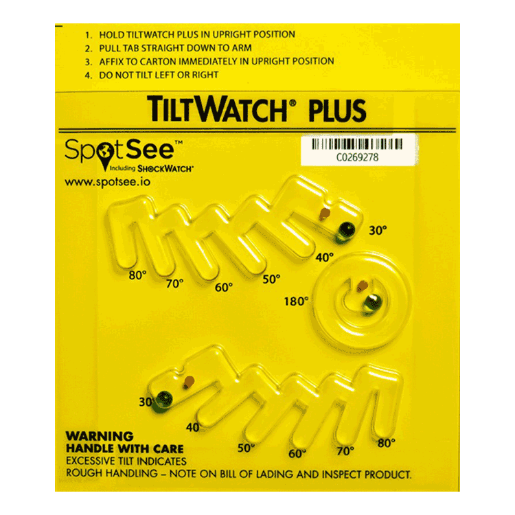美国进口Tiltwatch Plus多角度防倾斜标签