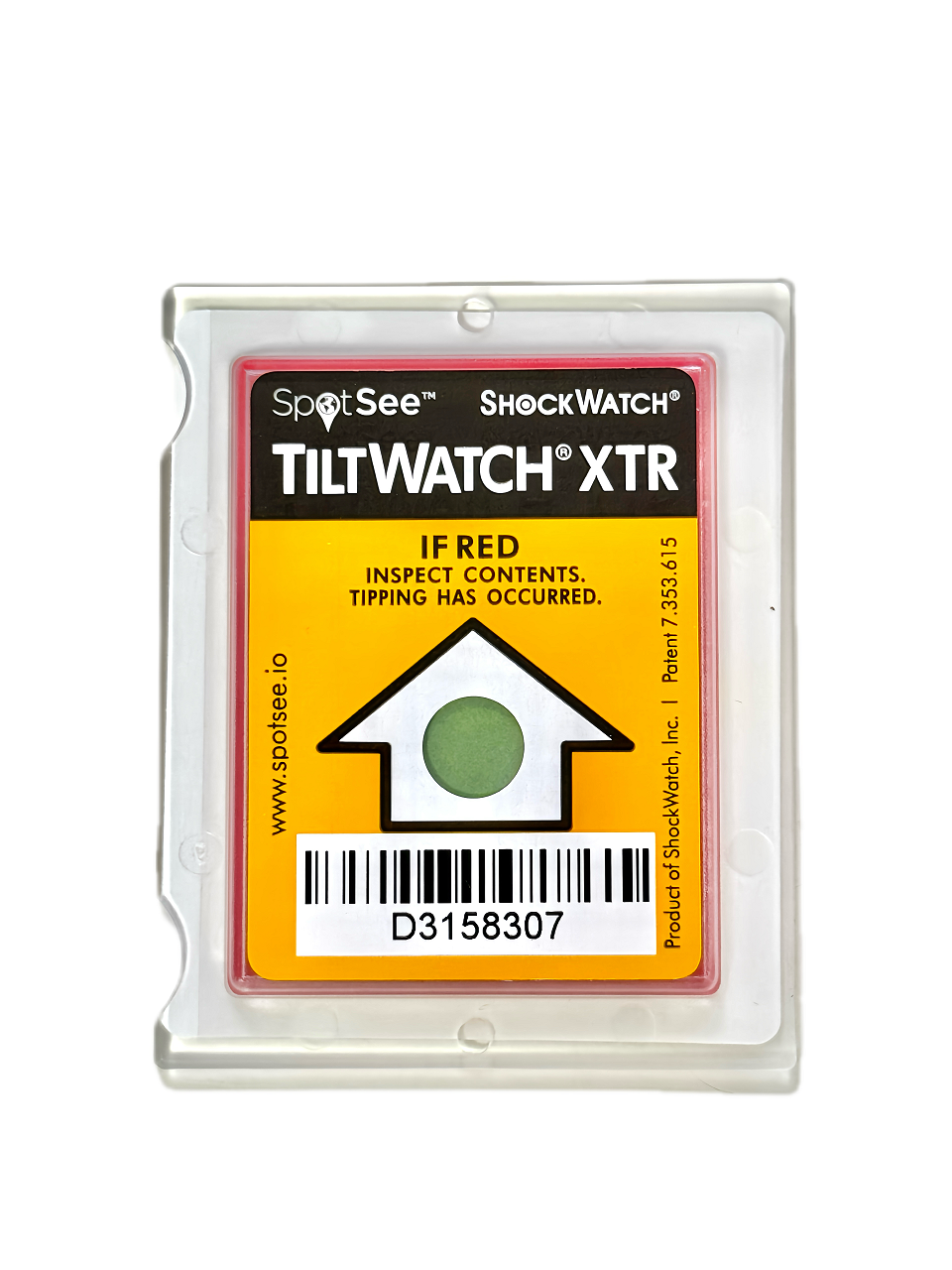 防倾斜标签单角度Tiltwatch XTR