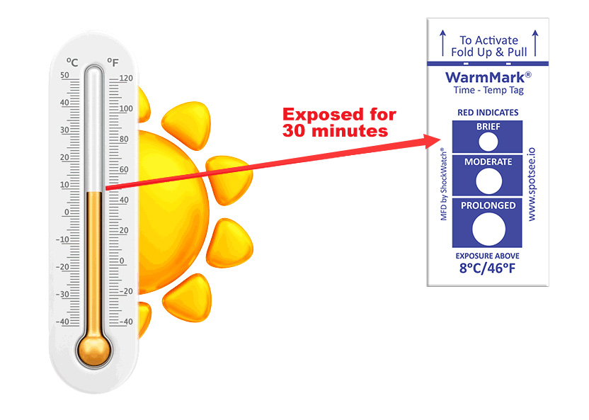 夏天冷链运输中 WarmMark 温度标签的使用指南​