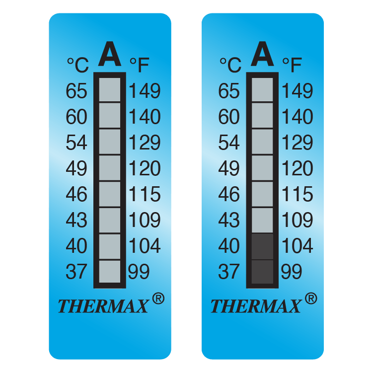 THERMAX 高精度准变色不可逆温度贴纸